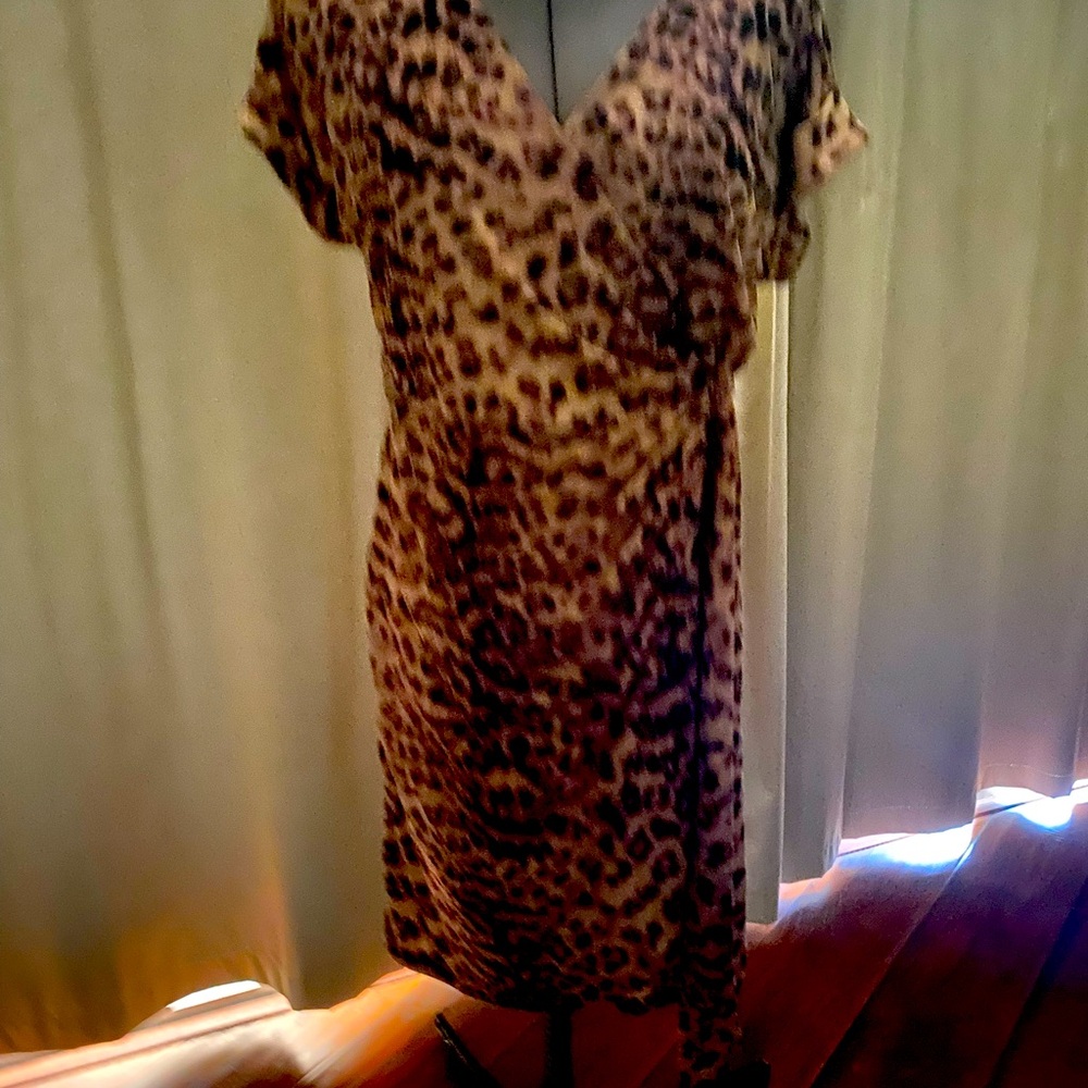 INC cheetah dress, perfect for summer, work or casual.